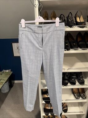Talbots Blue Plaid Lined Ankle Pants